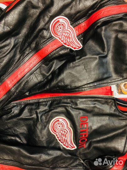 Кожаная куртка бомбер Vintage Detroit Red Wings