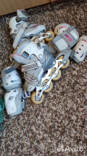 Роликовые коньки детские с защитой