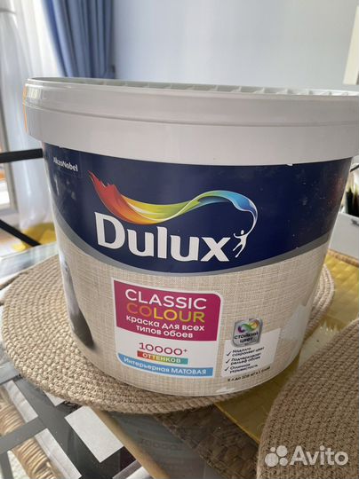 Краска Dulux для обоев цвет Тиффани