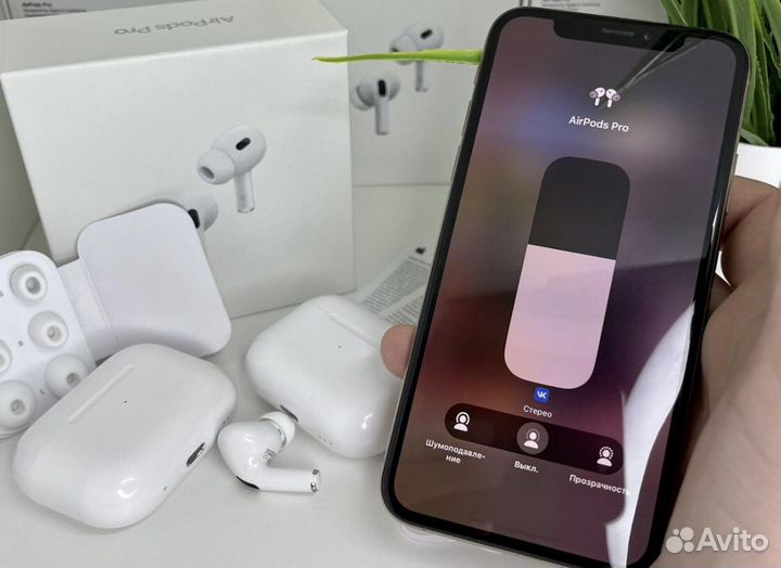 Airpods Pro, 2 pro premium с управлением громкости