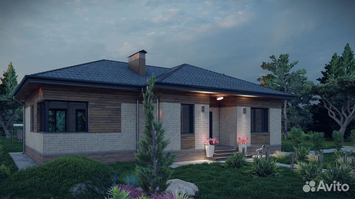 Проект одноэтажного Дома из газобетона