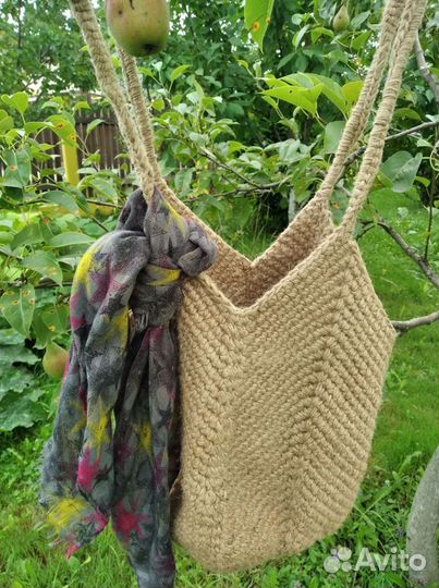 Сумка-шопер из джута