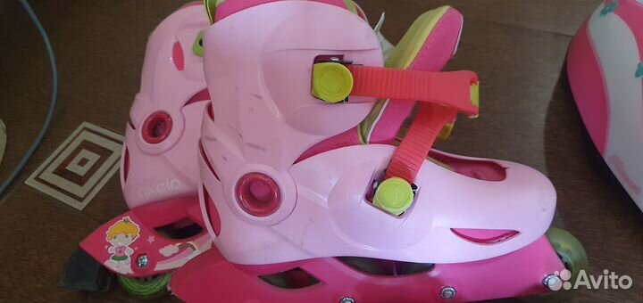 Ролики + защита для девочки 35 размер