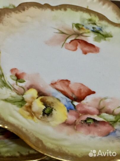 6 десертных антикварных тарелок. Nautilus