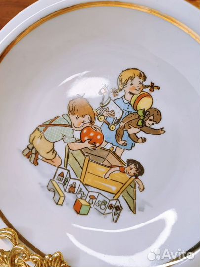 Тарелка детская для супа глубокая Kahla ГДР