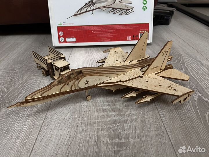 Конструктор деревянный Истребитель су-30
