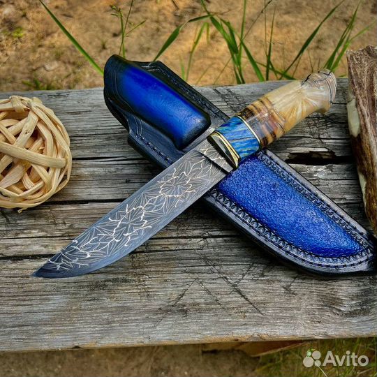Нож “Варан” из мозаичного дамаска