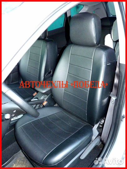 Чехлы Kia Ceed 1 из экокожи чёрные Классика