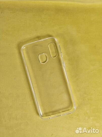 Чехол силиконовый-прозрачный (Samsung A40)