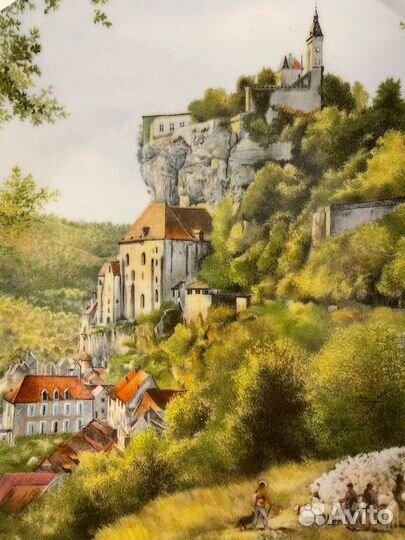 Фарфоровая тарелочка «Troupeau de moutons en Auvergne»