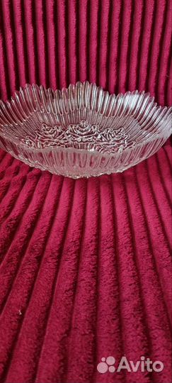 Ваза для фруктов хрустальная