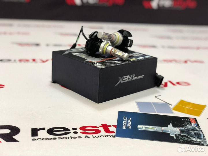 Лампы с цоколем HB3 (9005) LED 6000 LM X3 K2228