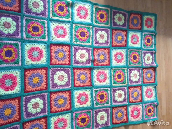 Плед вязаный крючком