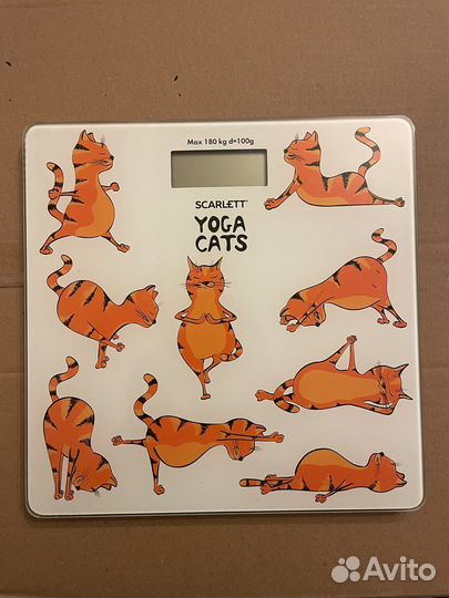 Весы напольные электронные Scarlett Yoga Cats