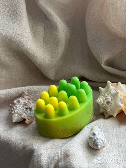 Мыло массажное ручной работы с люфой