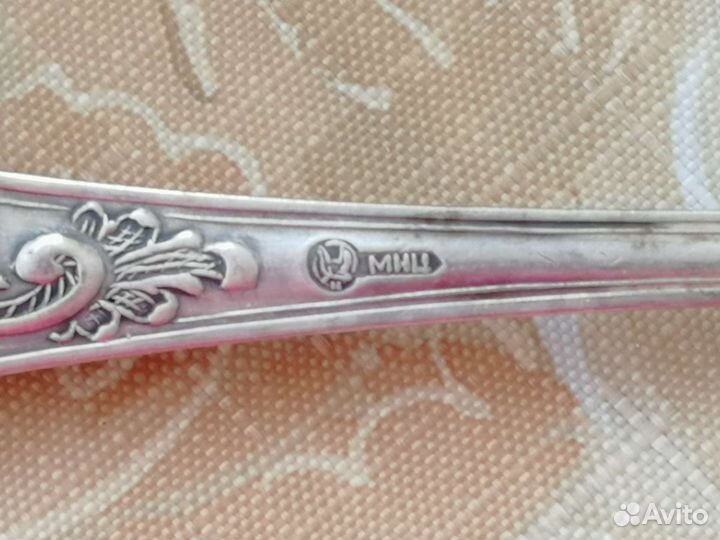 Мельхиоровые ложки, вилки, половник СССР