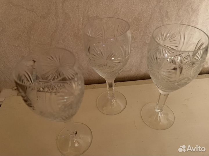 Хрустальные бокалы 6шт
