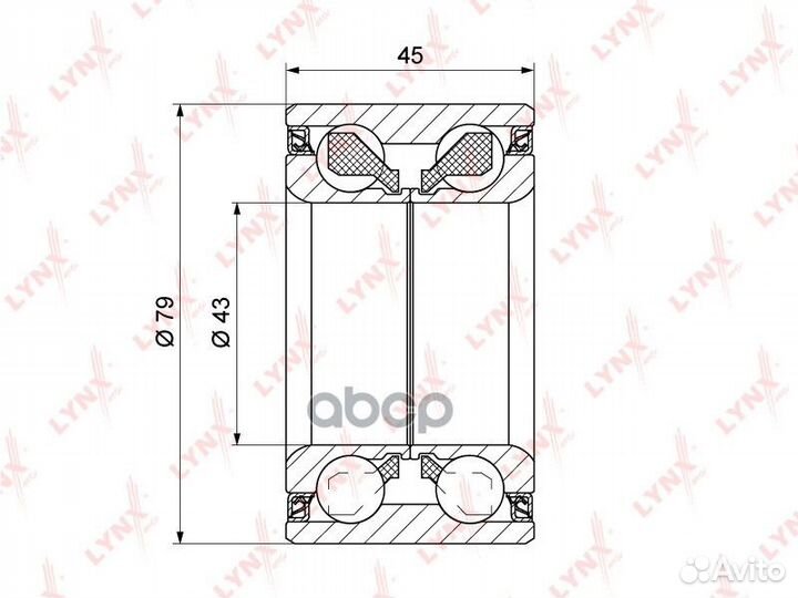 WB-1272 Подшипник ступицы lynxauto WB-1272 lynx