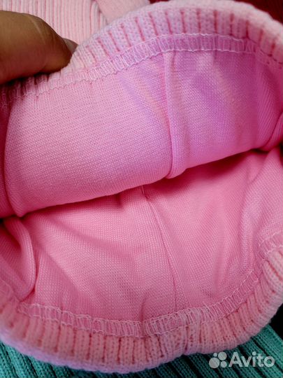 Шапка с отворотом и хб подкладой