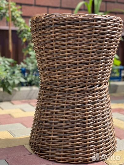 Кашпо (горшок) для цветов/ мини пруд из ротанга
