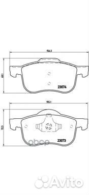 Колодки тормозные дисковые перед P86016 Brembo