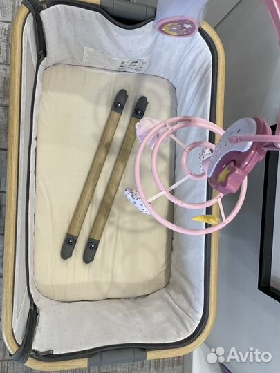 Кроватка tutti bambini cozee + колеса+ качалка