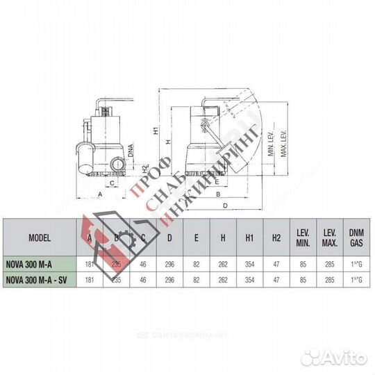 Насос nova 300 MA 40th 05H05 MH 1х220-240В/50 Гц D