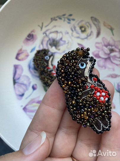 Брошь ежик в тумане