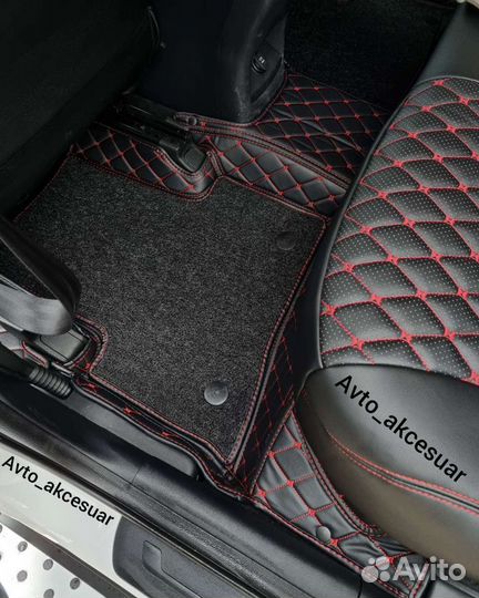 5D Ковры Kia Sportage - Sorento - Cerato с красной