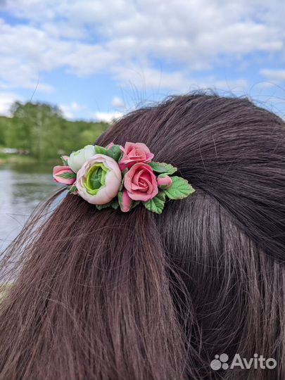 Заколка для волос ручная работа