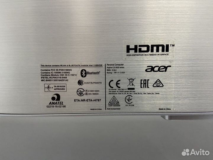 Моноблок Aser aspire C22-820 series