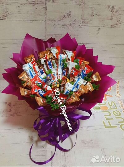 Съедобные букеты из конфет