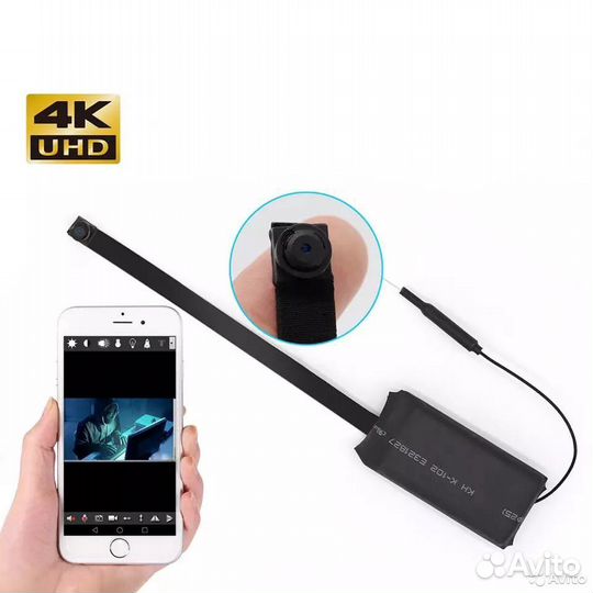 Мини камера (шлейф) WiFi / IP с аккумулятором