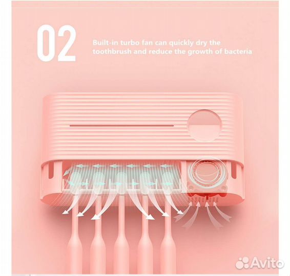 Держатель для зубных щеток с дезинфекцией Xiaomi