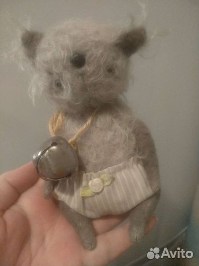 Котик Тедди коллекционный ручной работы