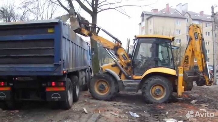 Самосвал, Трактор экскаватор, планировка участка