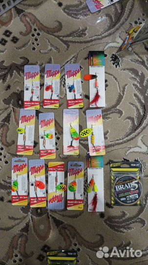 Блесна 13шт, плетенка радужная 8 жил 1шт