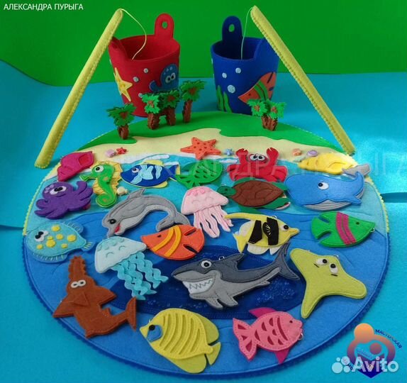 Игра рыбалка из фетра