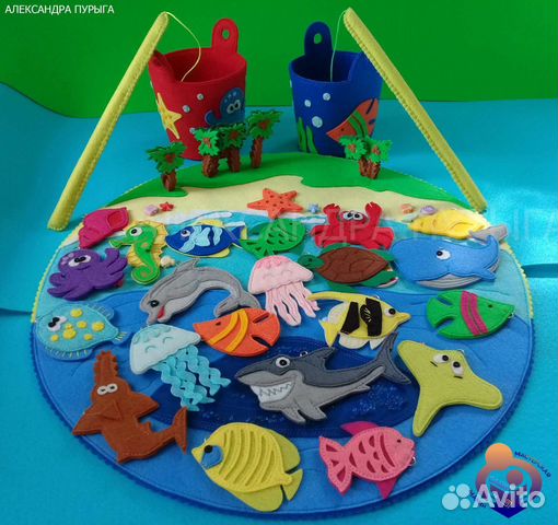 Игра рыбалка из фетра