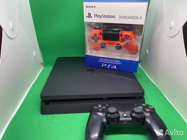 Ps4 slim +400 игр + 2 геймпада