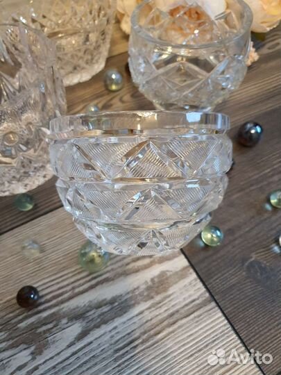Вазочки хрусталь 4 шт