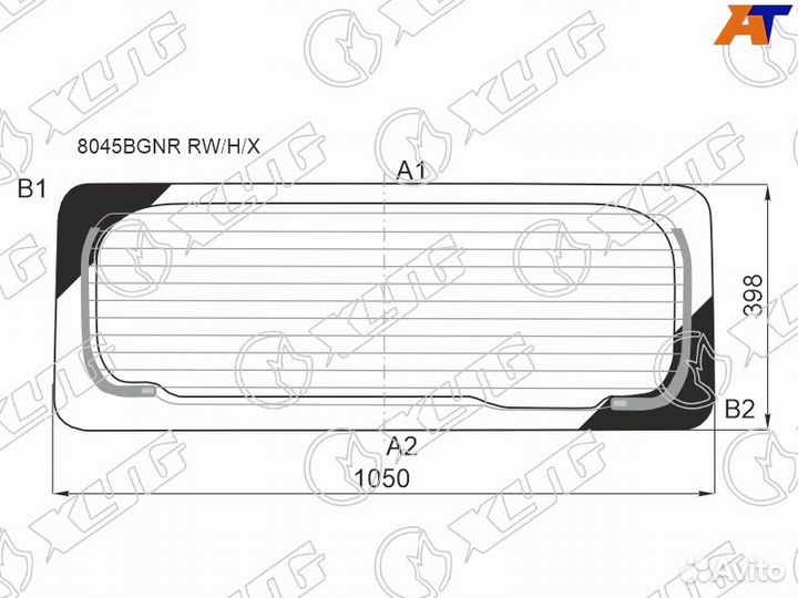 Стекло заднее