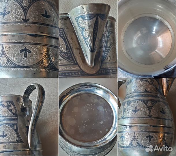 Кувшин для воды серебряный. 1250 мл., 875-я проба