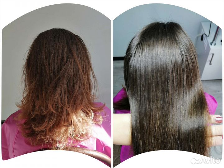 Кератиновое выпрямление волос