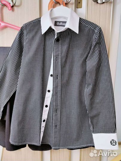 Школьный пиджак и рубашка Gulliver 122-128