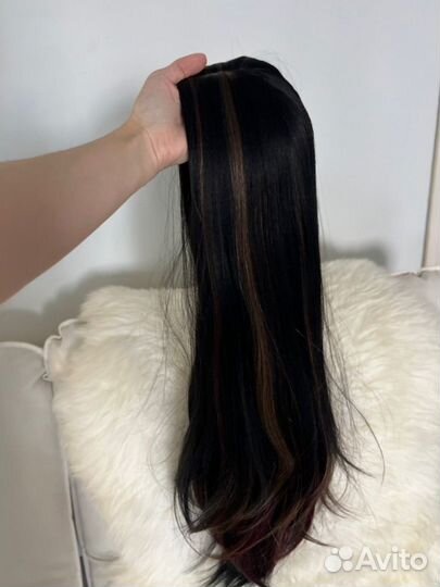 Парик с мелированием черный