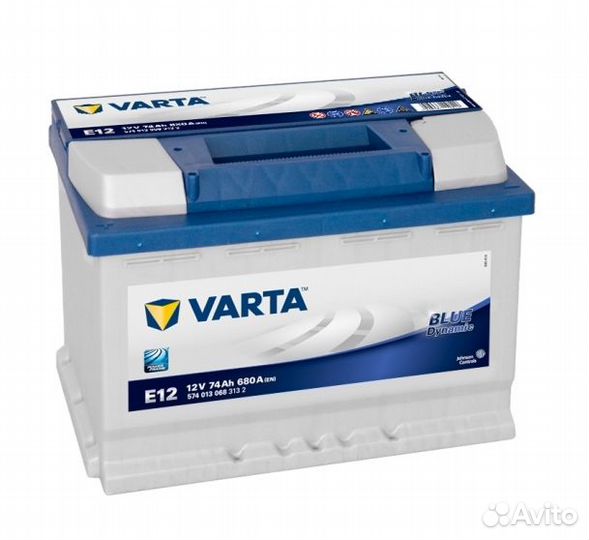 Аккумулятор Varta E12 12V 74Ah 680A Пп