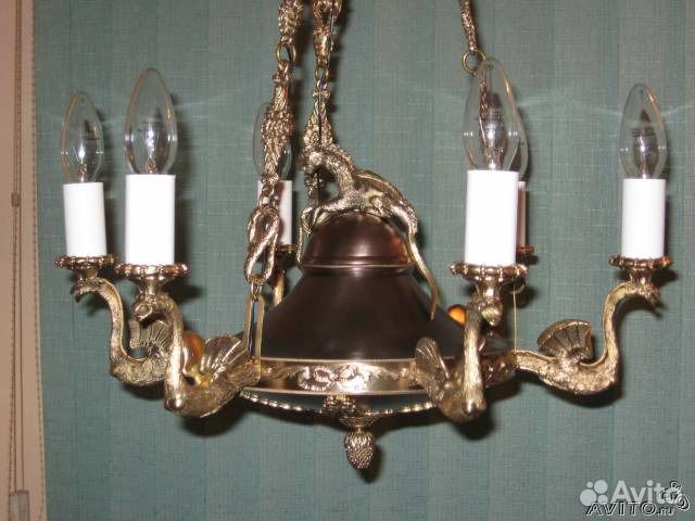 Продается комплект бра с люстрой (бронза)