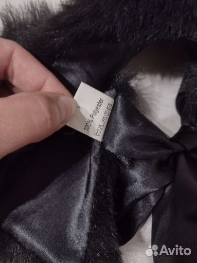 Меховой воротничок с бисером