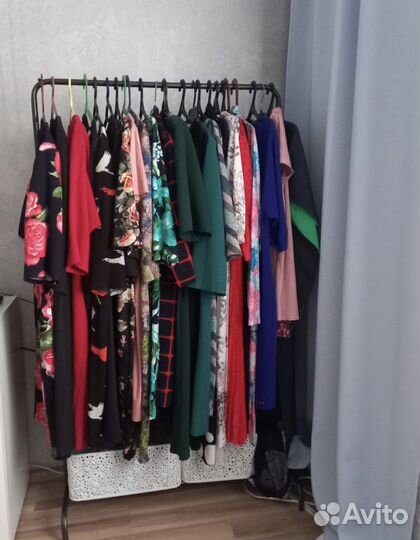 Вешалка напольная гардероб рейл штанга